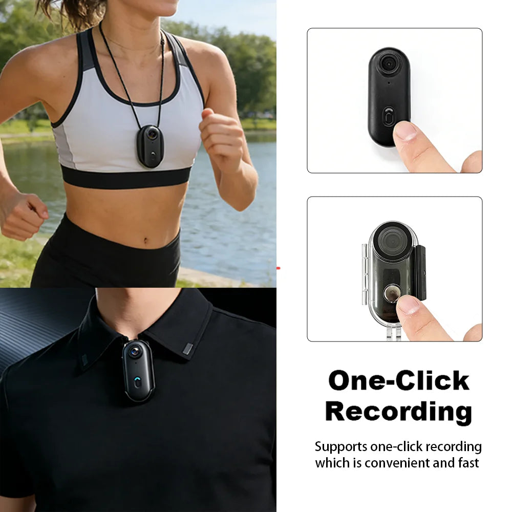 4K Mini HD Wifi 2.4G Action Camera Waterproof Magnetic Clip Click Chest Body Motorcycle POV Wearable Thumb Video Vlog Cameras