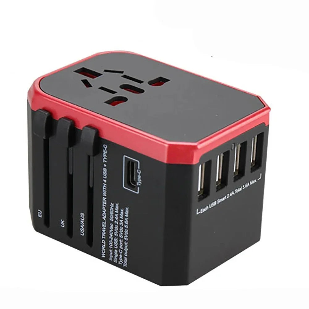 Travel Smart Adapter International Plug Adaptor Wall USB Type C Charger AC Power US EU UK AU for Iphone Ipad Android