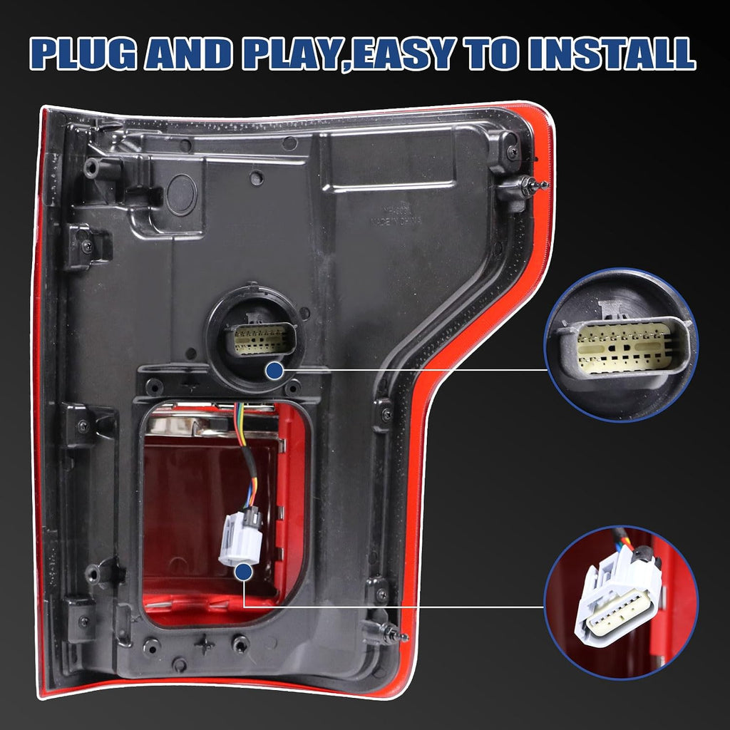 Tail Lights Compatible with Ford F150 F-150 2015 2016 2017 Right Passenger Side with Blind Spot Rear Left Lamp (Module Not Included) # HL3Z13404D