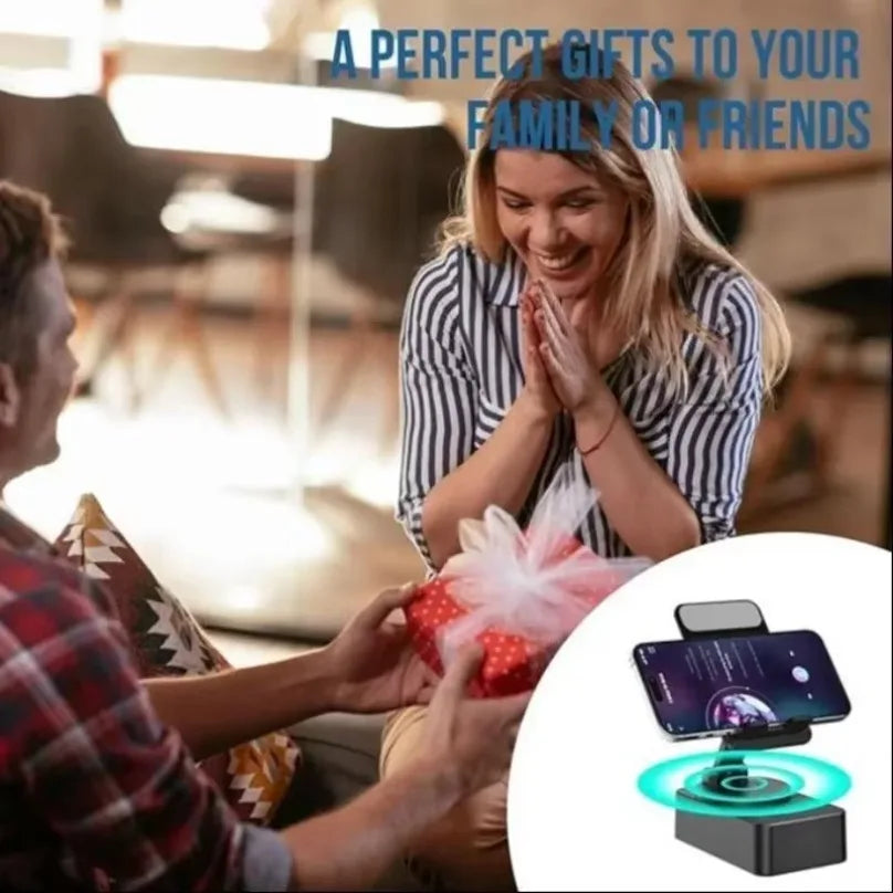 Wireless Bluetooth Speaker 5-In-1 Desktop Mobile Phone Holder Portable Power Bank Charge for Kitchen Travel Party Gym Outdoors