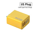 Total 120W USB C Fast Charger 4 Ports PD Quick Charging 3.0 Type C Mobile Phone Adapter Wall for Iphone 15 16 Pro Xiaomi Samsung