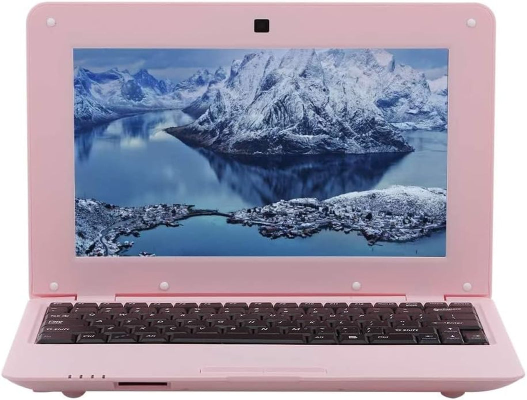 10.1" Inch Kids Netbook Laptop, Powered by Android 6.0, Quad Core Processor, 1Gb Ram, 8Gb Storage, Bluetooth, Wifi, + Customized Laptop Bag,-Pink