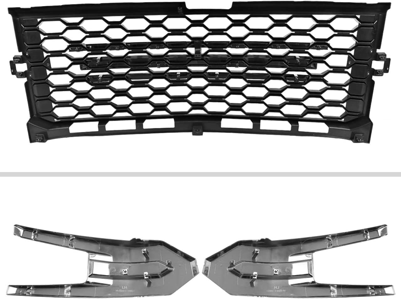 , Grille Compatible with 2019-2021 Chevrolet Silverado 1500 Lt/Ltz/Rst/High Country, Black with Chrome Mesh Front Bumper Grill, 2020 2021 2022