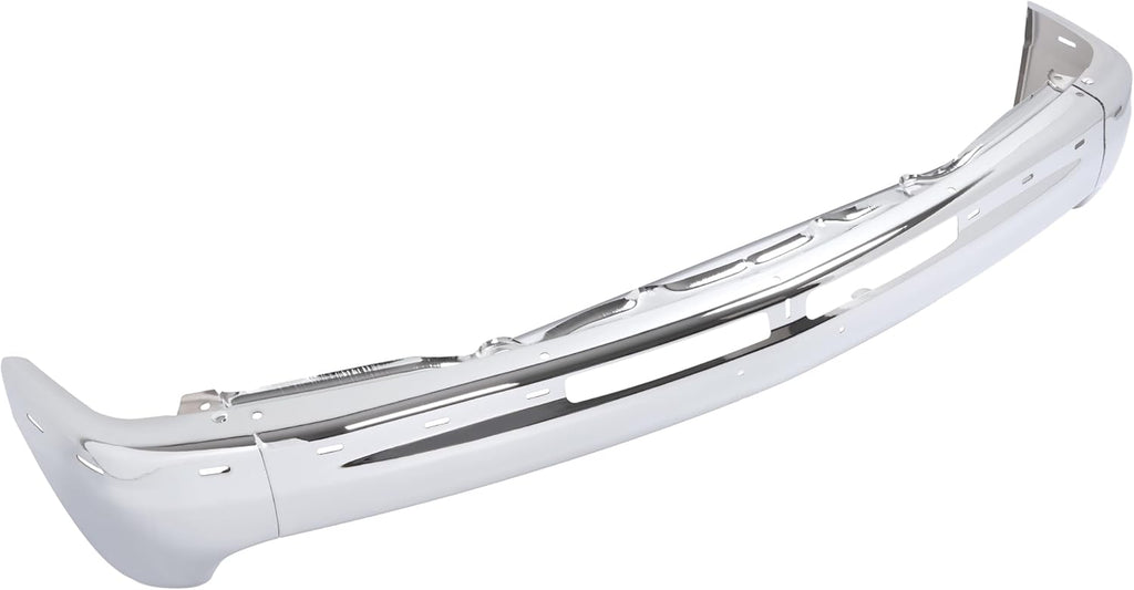 Front Bumper Face Bar(Split Design 3Pcs) Compatible with 2000-2006 Chevrolet Tahoe/Suburban 1500 2500&1999-2002 Chevrolet Silverado 1500 2500 3500 HD Bumper Impact Bar GM1002376 12336026