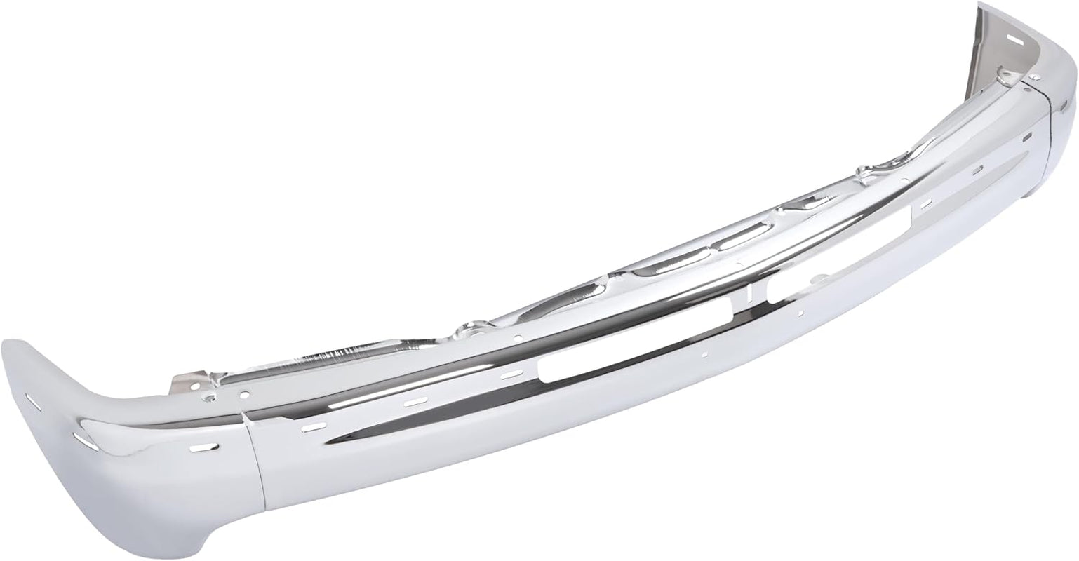 Front Bumper Face Bar(Split Design 3Pcs) Compatible with 2000-2006 Chevrolet Tahoe/Suburban 1500 2500&1999-2002 Chevrolet Silverado 1500 2500 3500 HD Bumper Impact Bar GM1002376 12336026