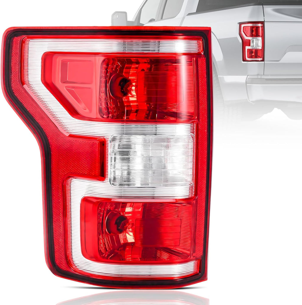 F50 Tail Lights Assembly Compatible with 208 209 2020 Ford F50 Left Driver Side Taillight Brake Lamps Bulb and Harness Replace JL3Z3405H