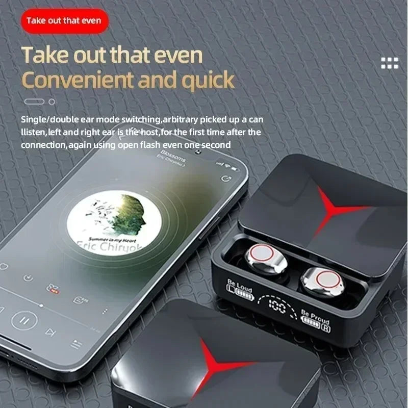 New Wireless Headphones TWS Bluetooth Earphones Touch Control Sport Earbuds Hifi Stereo Gaming Headset with Mic for Smartphone
