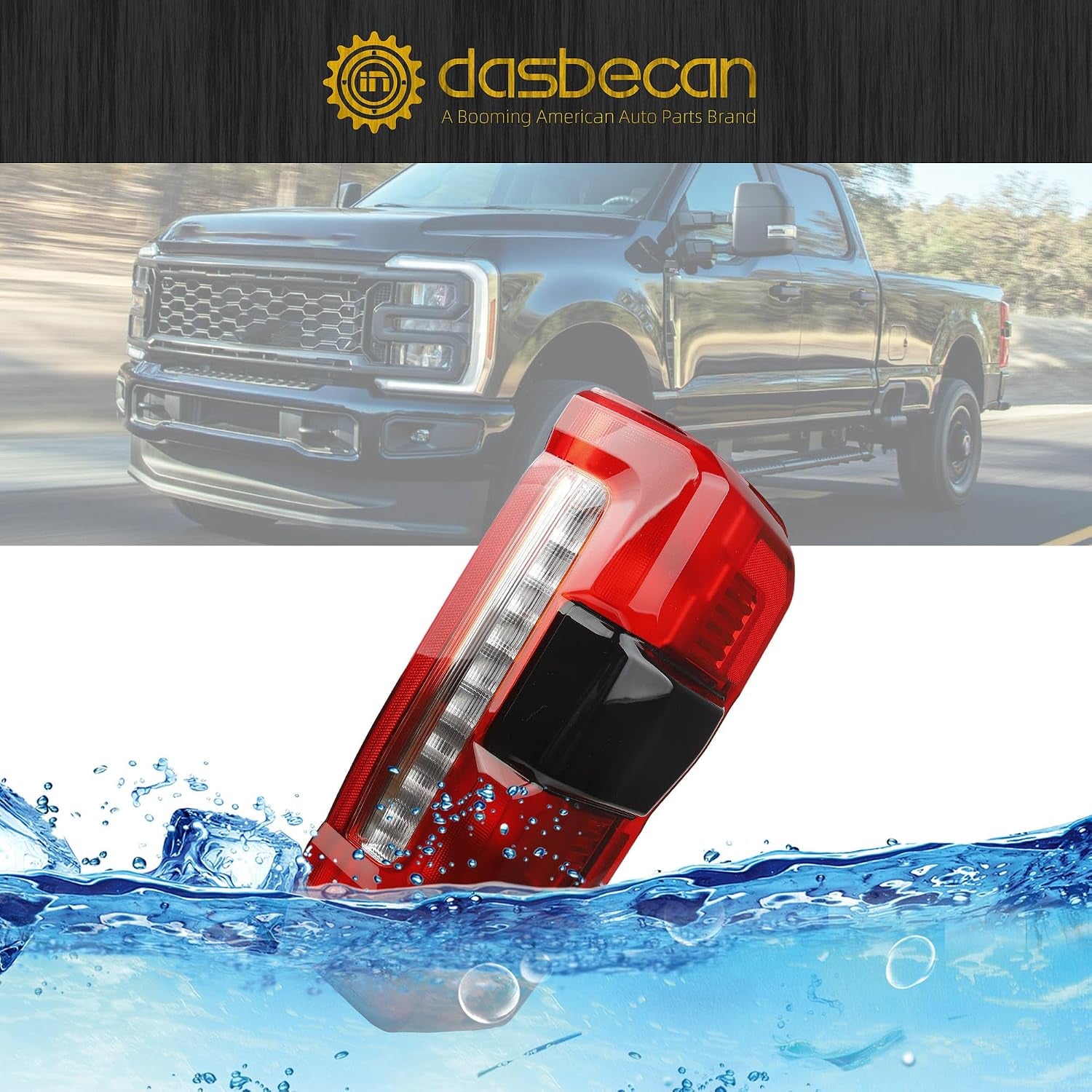 Tail Light Assembly Halogen Compatible with 2023-2026 Ford F250 F350 Super Duty (W/Blind Spot) Taillight Rear Lamp Right Passenger Side Replace PC3Z13404B