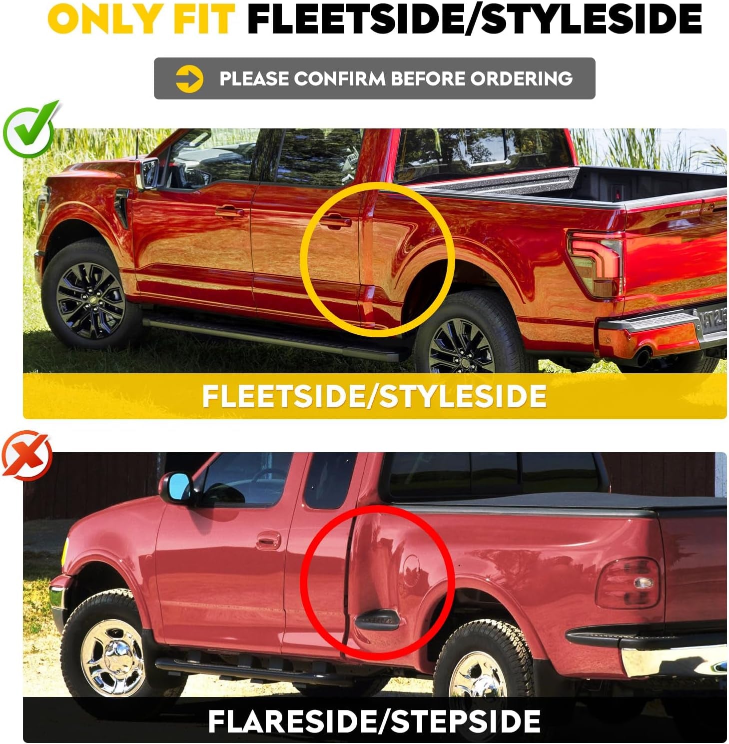 5.5Ft Soft Roll up Truck Bed Tonneau Cover Fit for 2015-2025 Ford F150, 2022-2025 F150 Lightning, Only Fits 5.5Ft (67.1") Fleetside/Styleside Bed