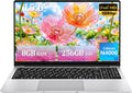 2026 Laptop, 15.6” Laptops Celeron N4000 Processor with 8GB RAM DDR4 256GB SSD, UHD Graphics 600, FHD 1920*1080, 180 Angle Opening Lap Top, BT 4.2, Wifi 5, Lightweight Portable Laptop Computer