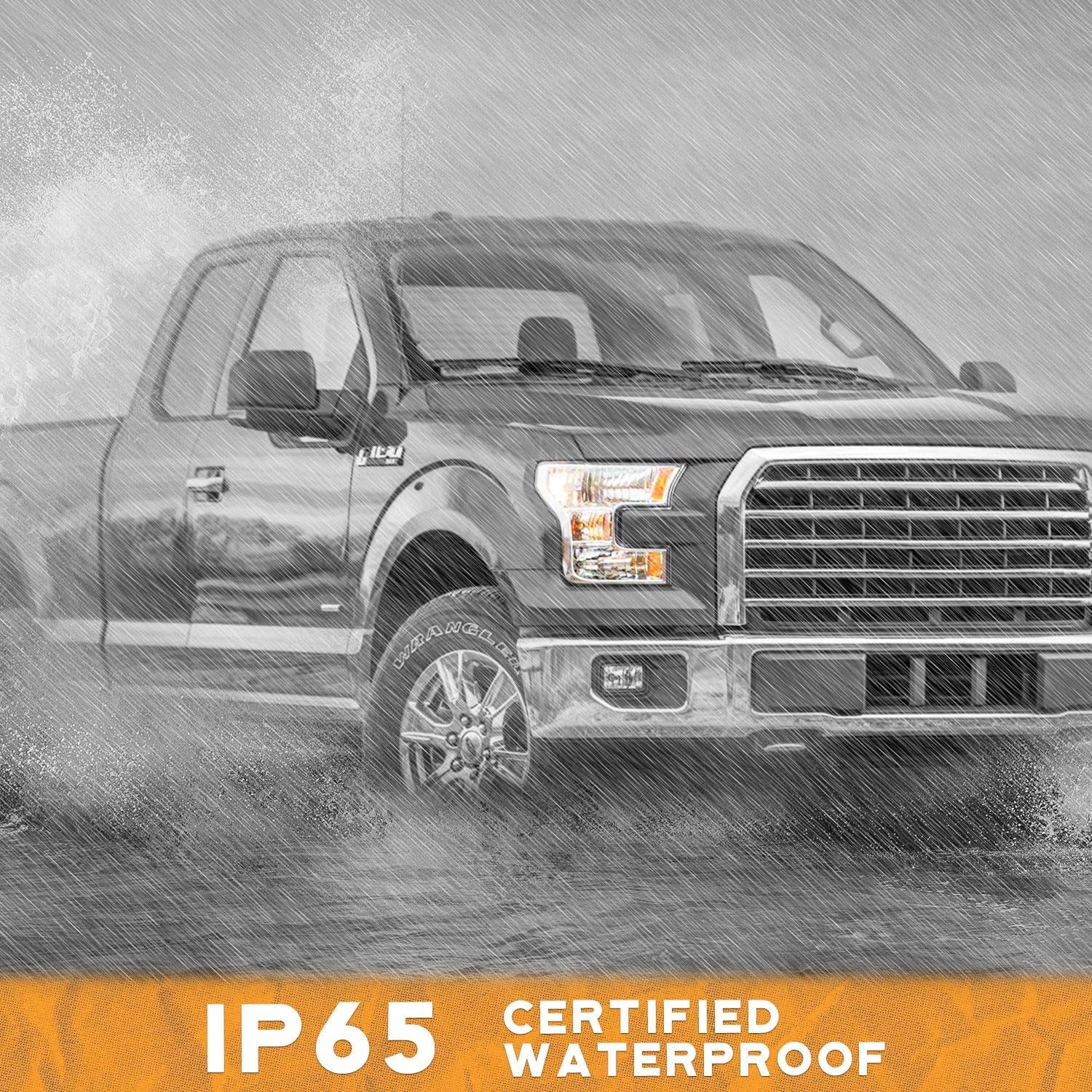 Headlights Assemblies for 2015 2016 2017 Ford F150 (NOT for Factory LED or HID Headlights), Headlight Assembly Compatible with 15-17 Ford F150 Pair